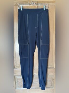 Athleta Chelsea Utility Jogger, Size 6T, Navy with White Trim